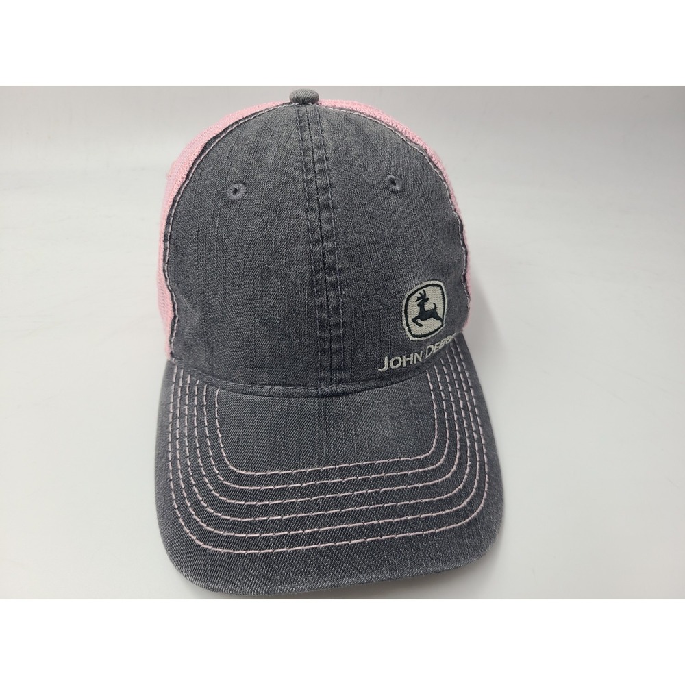 Women John Deere Mesh‎ Trucker Snapback Hat Cap Farm Hunt Fish Casual Black Pink